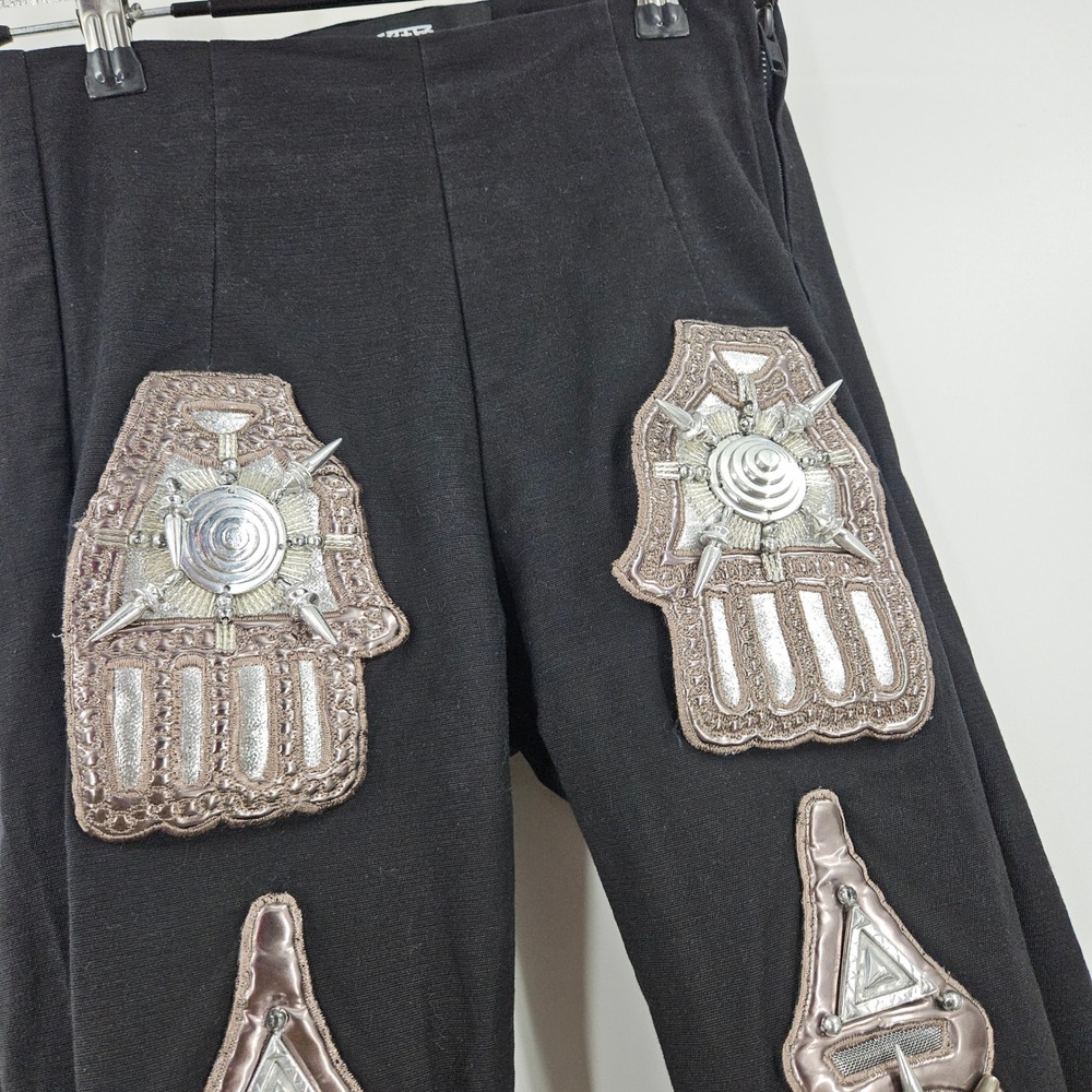 Ktz Kokon To Zai Embellished Spiked Leggings Pants Black Goth Steampunk Xs View 2